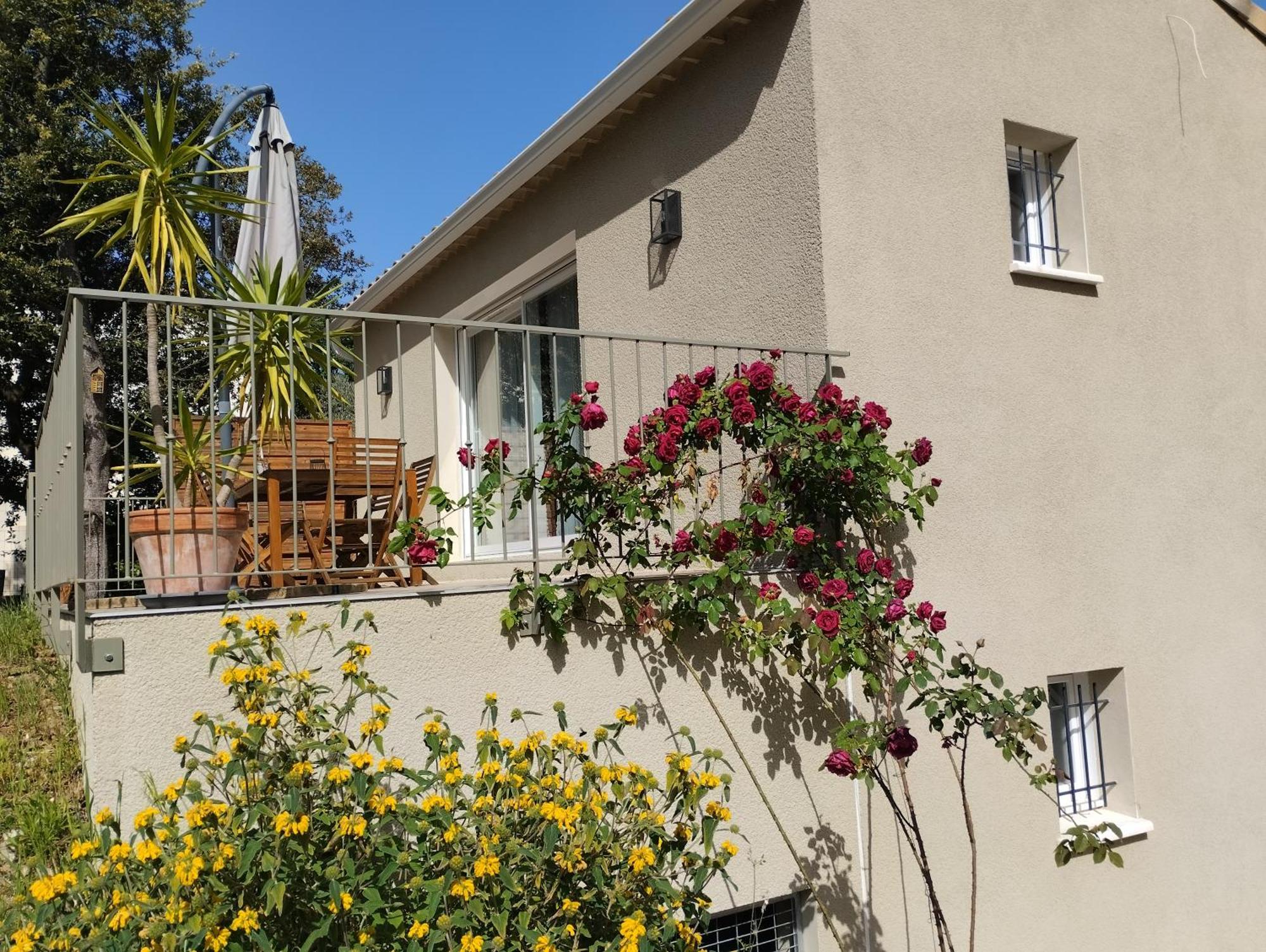 Charmante Maison Avec Jardin Aux Portes Des Gorges De L'Ardeche Saint-Julien-de-Peyrolas Bagian luar foto